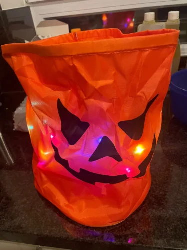 PumpkinPal LED Light Up Trick-or-Treat Bag - Thanksgiving Party Gift Basket photo review