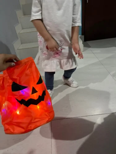 PumpkinPal LED Light Up Trick-or-Treat Bag - Thanksgiving Party Gift Basket photo review