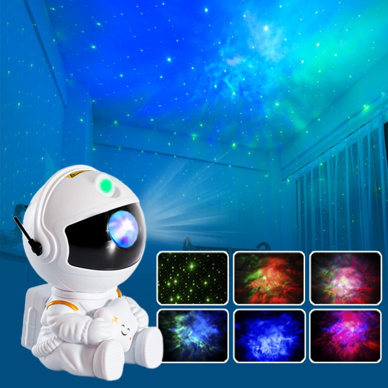 CosmicDream Galaxy Star Projector LED Night Light: Astronaut Lamp for Bedroom Decoration