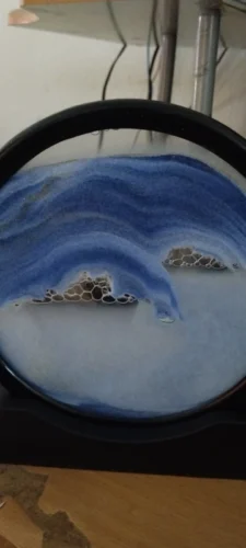 Illumiscape - Round Glass Hourglass Sand Art: A 3D Picture with Moving Sand, Depicting a Deep Sea Scene photo review