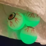 10pcs Glow in The Dark Eyeball Bouncy Balls - Halloween Horror Toys for Kids photo review