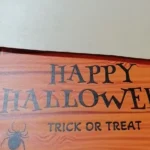 Happy Halloween Wooden Pumpkin Sign with Hat - Perfect for Home, Cafe, Party & Holiday Decor photo review