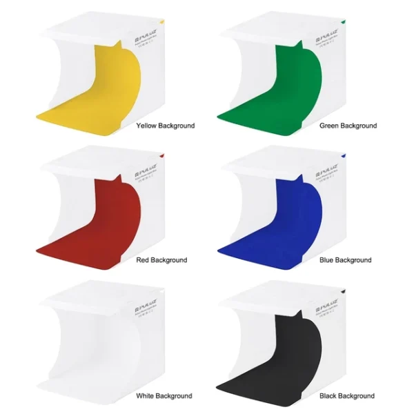Portable 20cm LED Light Box Kit with 6 Backdrops for Professional Photography
