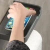 Multi-Functional Plastic Toilet Paper Holder & Kitchen Towel Rack with Phone and Spice Storage