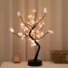 Cherry Blossom LED Bonsai Tree Lamp: USB/Battery Powered Touch Night Light