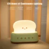 Adorable Bread Toast LED Night Light - Kawaii Cartoon Table Lamp with Timer