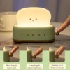 Adorable Bread Toast LED Night Light - Kawaii Cartoon Table Lamp with Timer