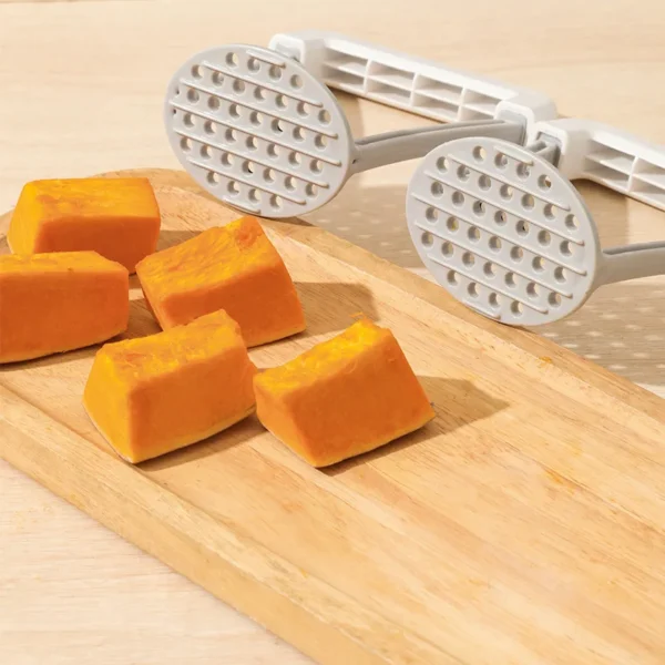 Durable Manual Potato Masher & Ricer with Non-Slip Handle - Versatile Kitchen Gadget for Vegetables & Fruits