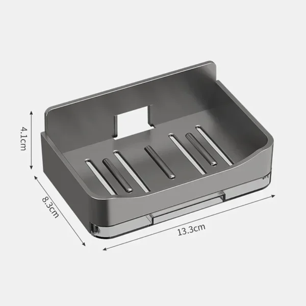 Wall Mounted Double Drainage Soap Holder - No-Punch Bathroom Organizer