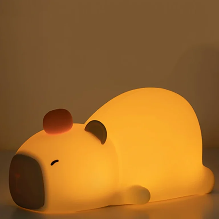 Adorable USB Rechargeable Silicone LED Night Light for Kids' Room Decor & Birthday Gifts