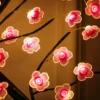 Cherry Blossom LED Bonsai Tree Lamp: USB/Battery Powered Touch Night Light