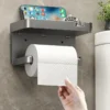 Multi-Functional Plastic Toilet Paper Holder & Kitchen Towel Rack with Phone and Spice Storage