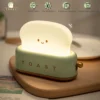 Adorable Bread Toast LED Night Light - Kawaii Cartoon Table Lamp with Timer
