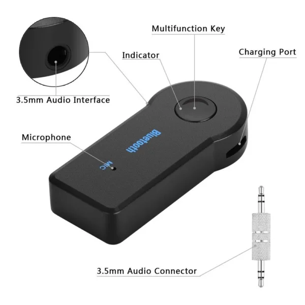 Upgrade Your Ride: Aux Car Bluetooth 5.0 Receiver with Mic for Wireless Audio