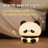 Cute Panda LED Night Light - USB Rechargeable Silicone Lamp for Kids' Bedroom Decor & Gifts
