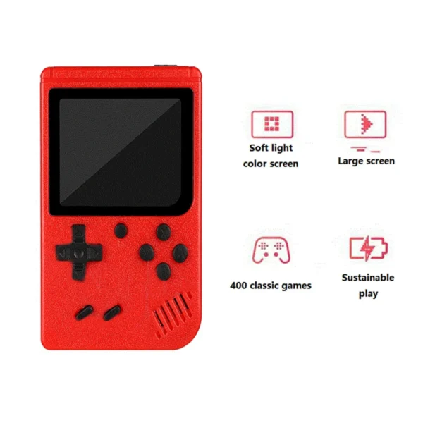 Red Retro Handheld Game Console for Kids: Hundreds of Classic Games & TV Connectivity