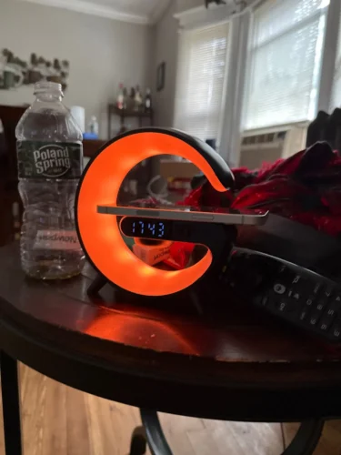 Harmony Dock - 15W Fast Charging Station with Speaker, Night Light, and TF RGB- Multifunction Wireless Charger Pad Stand photo review