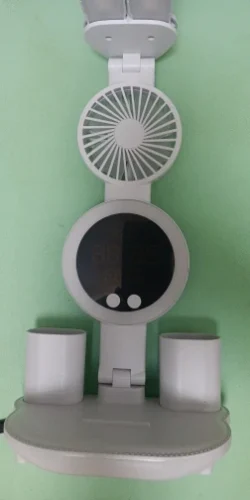 Rechargeable LED Desk Lamp with Fan and Clock — Adjustable Reading Light & Night Lamp photo review