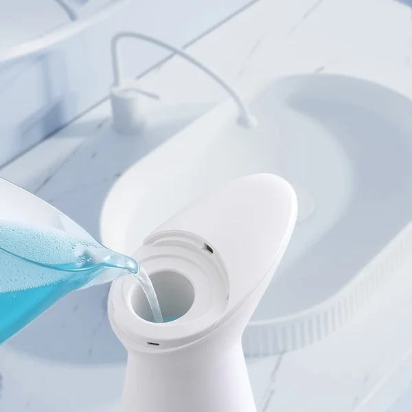 Automatic Hands-Free Soap Dispenser with 6-Month Battery - Sleek White Design
