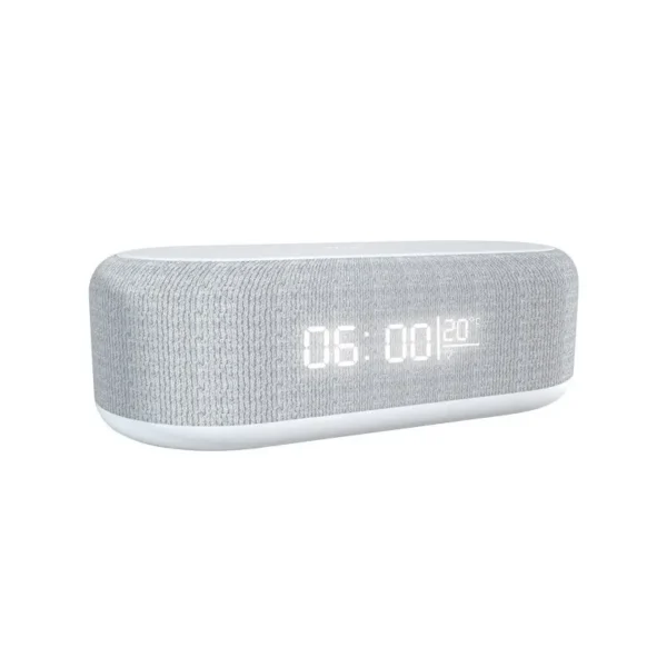 All-in-One 15W Fast Wireless Charger Dock: Alarm Clock, LED Light, Thermometer & Earphone Holder