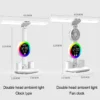 Rechargeable LED Desk Lamp with Fan and Clock — Adjustable Reading Light & Night Lamp