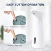 Automatic Hands-Free Soap Dispenser with 6-Month Battery - Sleek White Design