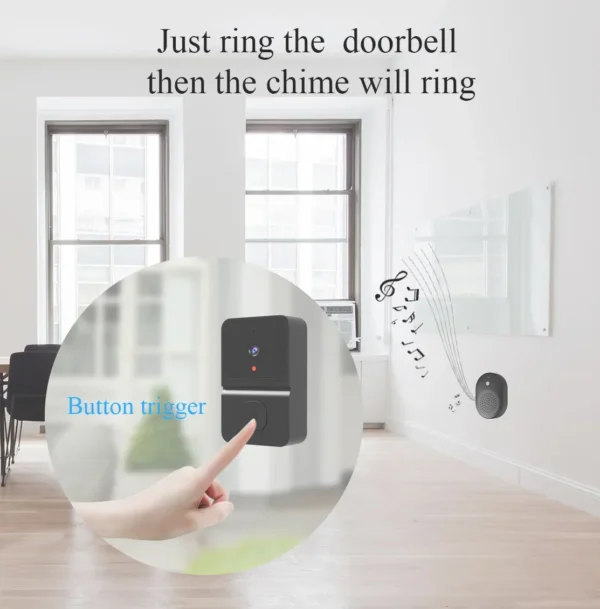 WiFi Wireless Video Doorbell with HD Outdoor Camera and Night Vision