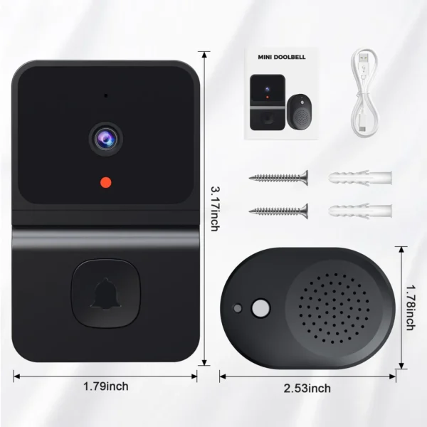 WiFi Wireless Video Doorbell with HD Outdoor Camera and Night Vision