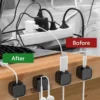 Mini Magnetic Cable Clips - Self-Adhesive Cord Holders for Home & Office