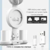Rechargeable LED Desk Lamp with Fan and Clock — Adjustable Reading Light & Night Lamp