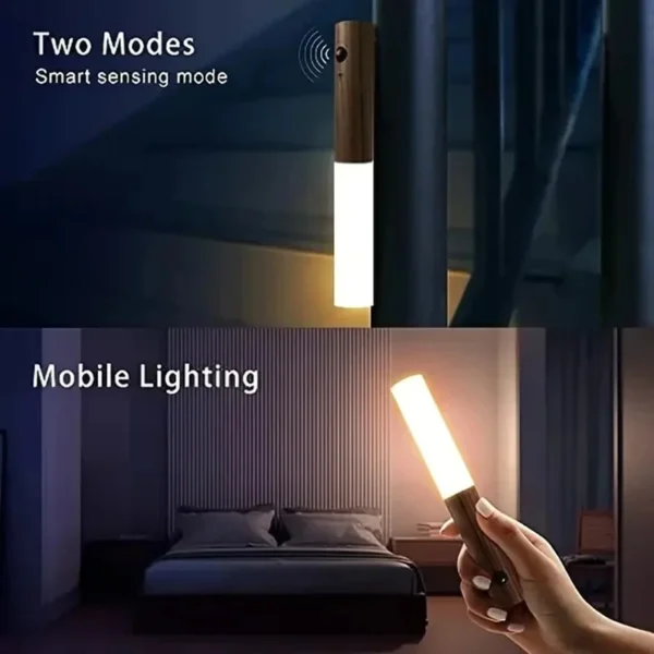 Motion-Activated Rechargeable LED Night Light for Hallways, Cabinets & Bathrooms