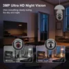 MP E27 Indoor WiFi Camera Bulb - Automatic Human Tracking, Full-Color Night Vision