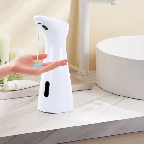 Automatic Hands-Free Soap Dispenser with 6-Month Battery - Sleek White Design
