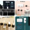 Mini Magnetic Cable Clips - Self-Adhesive Cord Holders for Home & Office